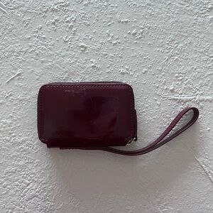 Talbots Maroon Wristlet Coin Pouch